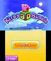 The main menu of Kirby 3D Rumble.