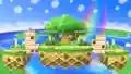 Star Block formations appear in the Green Greens stage from the Super Smash Bros. series.