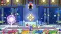 The platforms clear away to make way for a mid-boss encounter