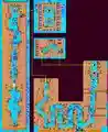 Full map of the Challenge Stage in Kirby's Return to Dream Land
