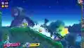 Kirby shows Chip his watering skills with a sword.