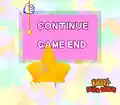 Kirby has a giant star dropped on him, but still snoozes, if "Game End" is selected.