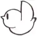 Original sketch for Kirby's Dream Land