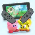 Tip image of a Burning Leo joining Kirby in Kirby Star Allies co-op