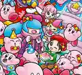 Elline with Adeleine, Ribbon and Claycia in Find Kirby!! Big Gathering at the Party! (Party Venue)