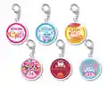 Acrylic keychain collection from "Kirby's Pupupu Market" merchandise series, featuring "Kirby Pupupu Wash".