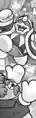 King Dedede being angry at Tron after Kirby's victory.
