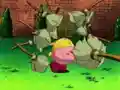 Cleaning Kirby fights back against the brooms.