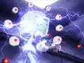 Kirby retaliates against Anige by shocking him with the Spark ability.