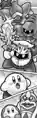 Sword Knight is amazed from Meta Knight drawing Galaxia.