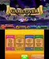 The Game Over screen in Team Kirby Clash Deluxe.