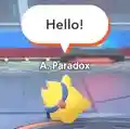 One of Starman's emotes in the paddock from Kirby Air Riders