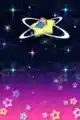 Kirby sleeping on Planet Popstar after ending the game.