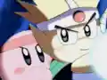Fighter Kirby and Knuckle Joe work together to defeat Masher 2.0