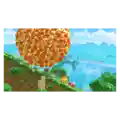Story Mode credits picture from Kirby Star Allies, featuring Gim and co. running from a Rolling Waddle Dee ball