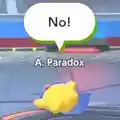 One of Starman's emotes in the paddock from Kirby Air Riders