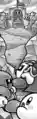 Sword Knight, Meta Knight and Kirby arriving at Gallic's hideout.