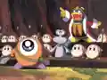 King Dedede orders an ineffectual attack on Kabu.
