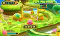 The level hub in Fine Fields from Kirby: Triple Deluxe