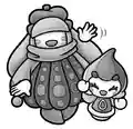 Elline and Claycia wave goodbye.