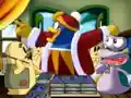 King Dedede pulls a "made you look" stunt on Biblio to take one of the books.