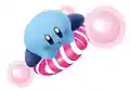 Blue Kirby on the Slick Star from Kirby Air Ride
