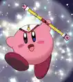 Screenshot of Baton Kirby in the anime