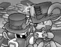Meta Knight tells Daroach the warning about the ancient machine.