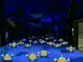 The figure monsters run amok in Cappy Town.