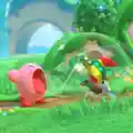 Tip image of Kirby inhaling a Blade Knight from Kirby Star Allies