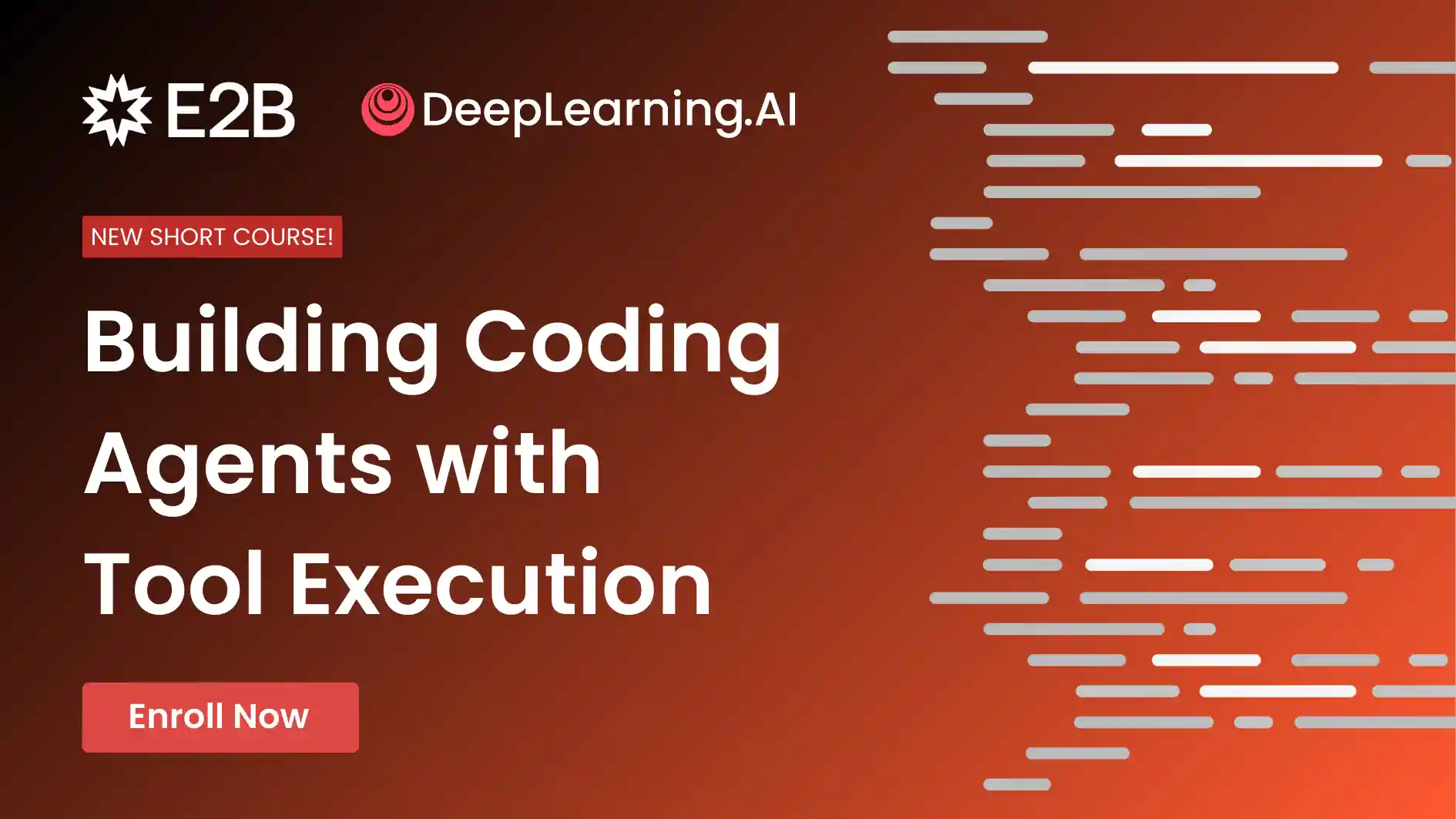 Promo banner for: "Building Coding Agents with Tool Execution"