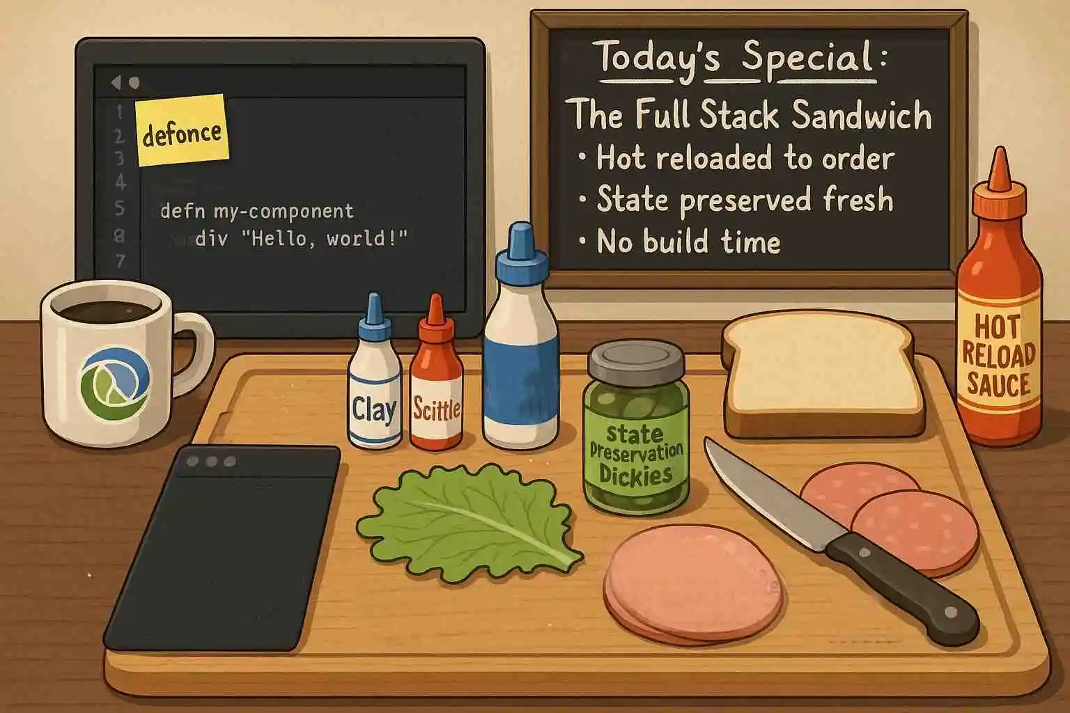 Sandwich creation workspace