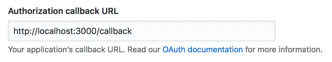 Authorization callback URL: 'your-url.now.sh'