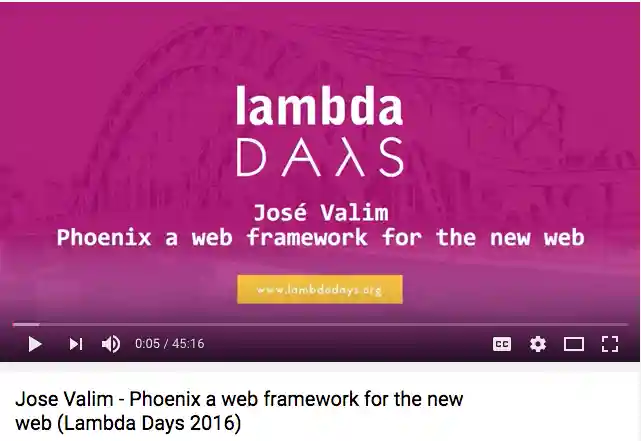 Jose Valim - Phoenix a web framework for the new web