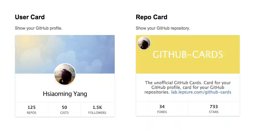 GitHub Cards Medium Theme