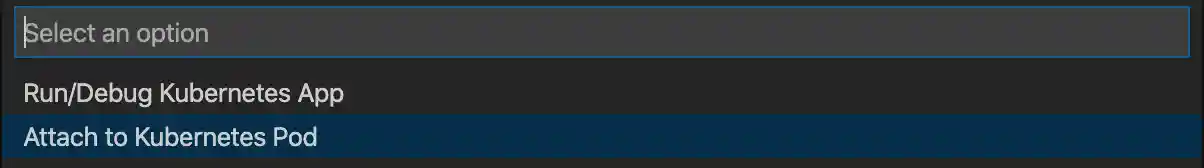 Select Kubernetes configuration option