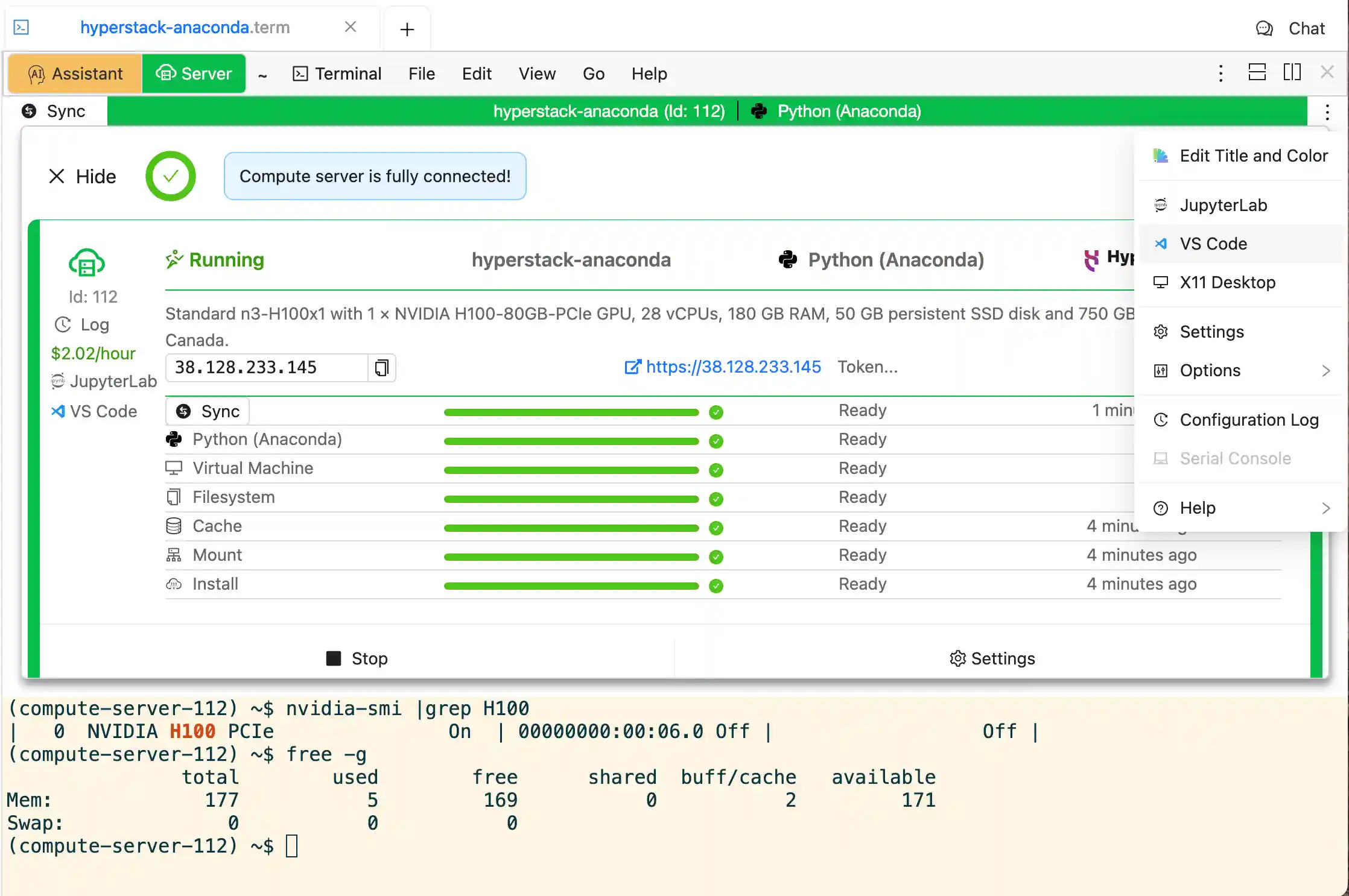 Compute server templates