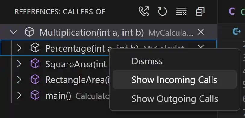 Nested Calls for Call Hierarchy