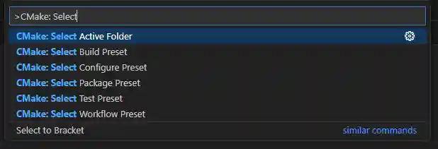CMake Select presets