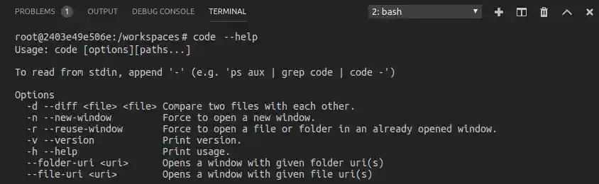 Using the code CLI