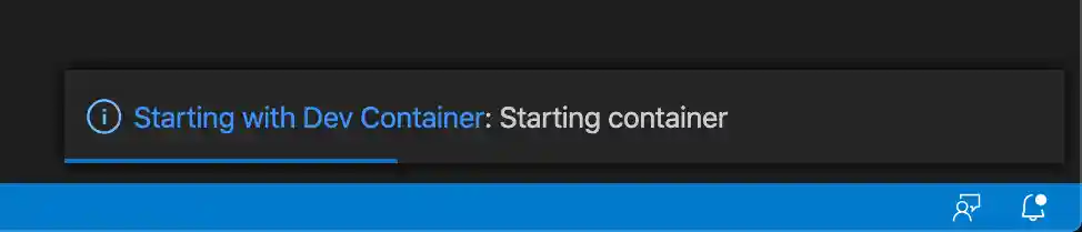 Dev Container Progress Notification