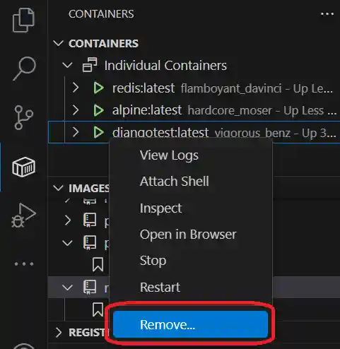 Container Explorer screenshot