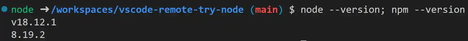 Node.js version check