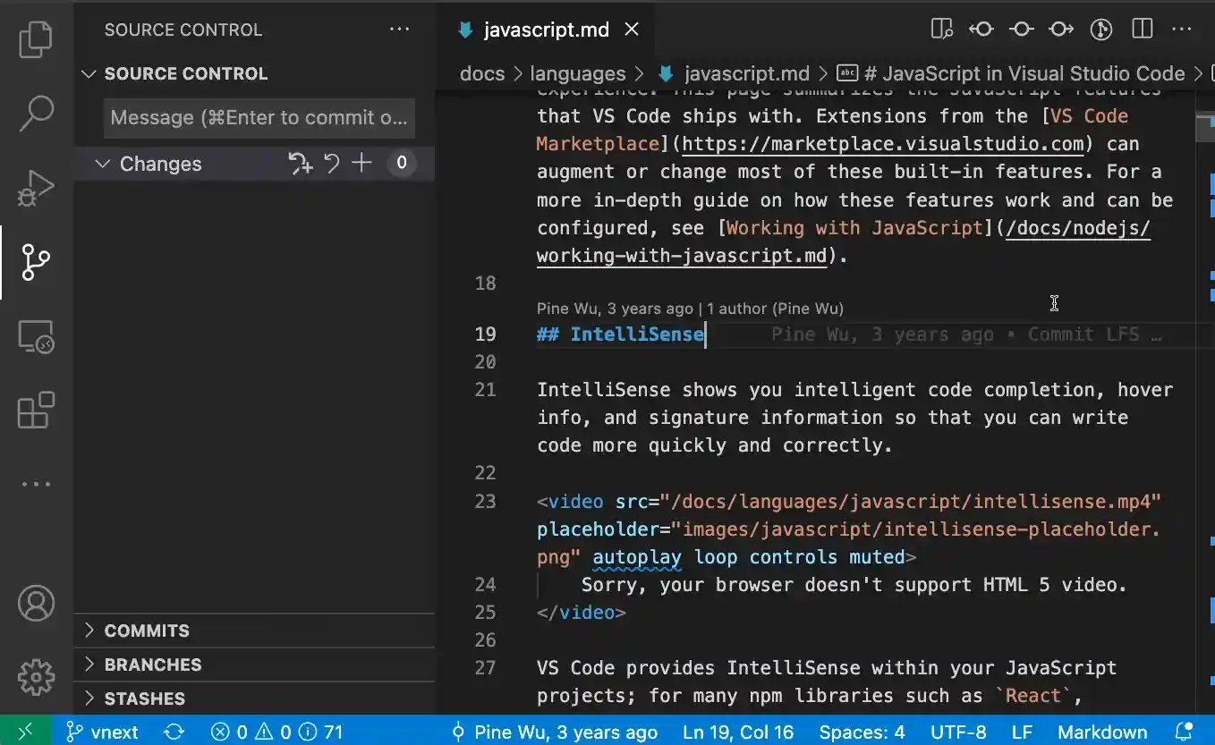 Renaming a Markdown header to update all links to it