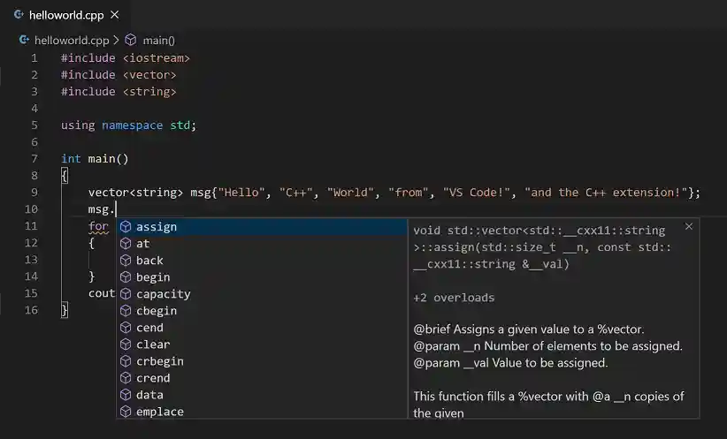 C++ language features