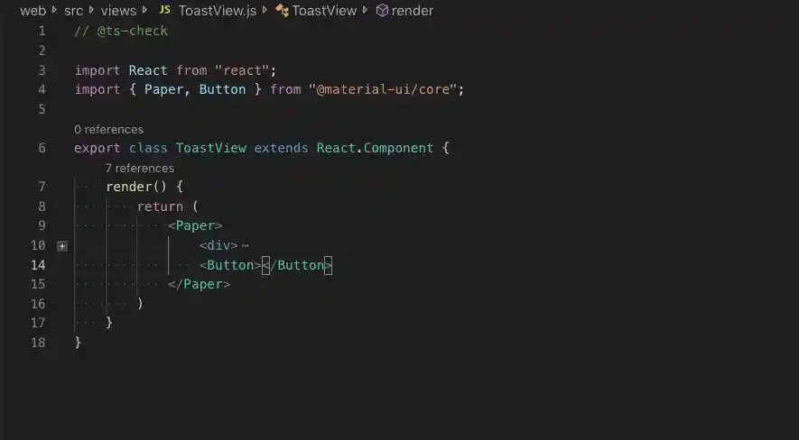 After selecting a symbol from a different file, an import is added for it automatically