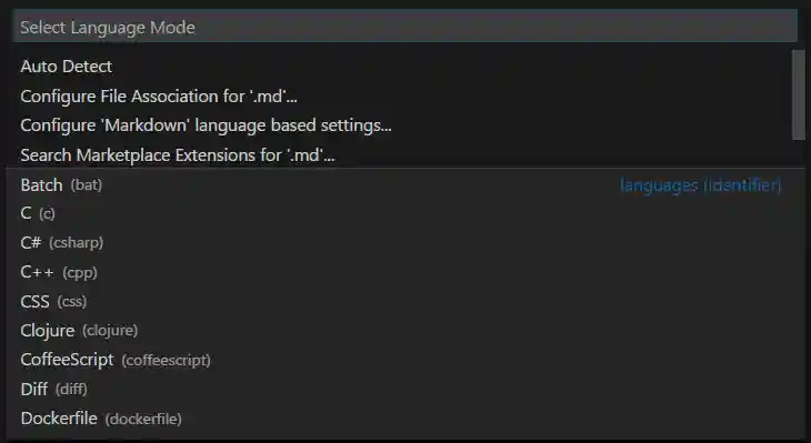 language identifiers