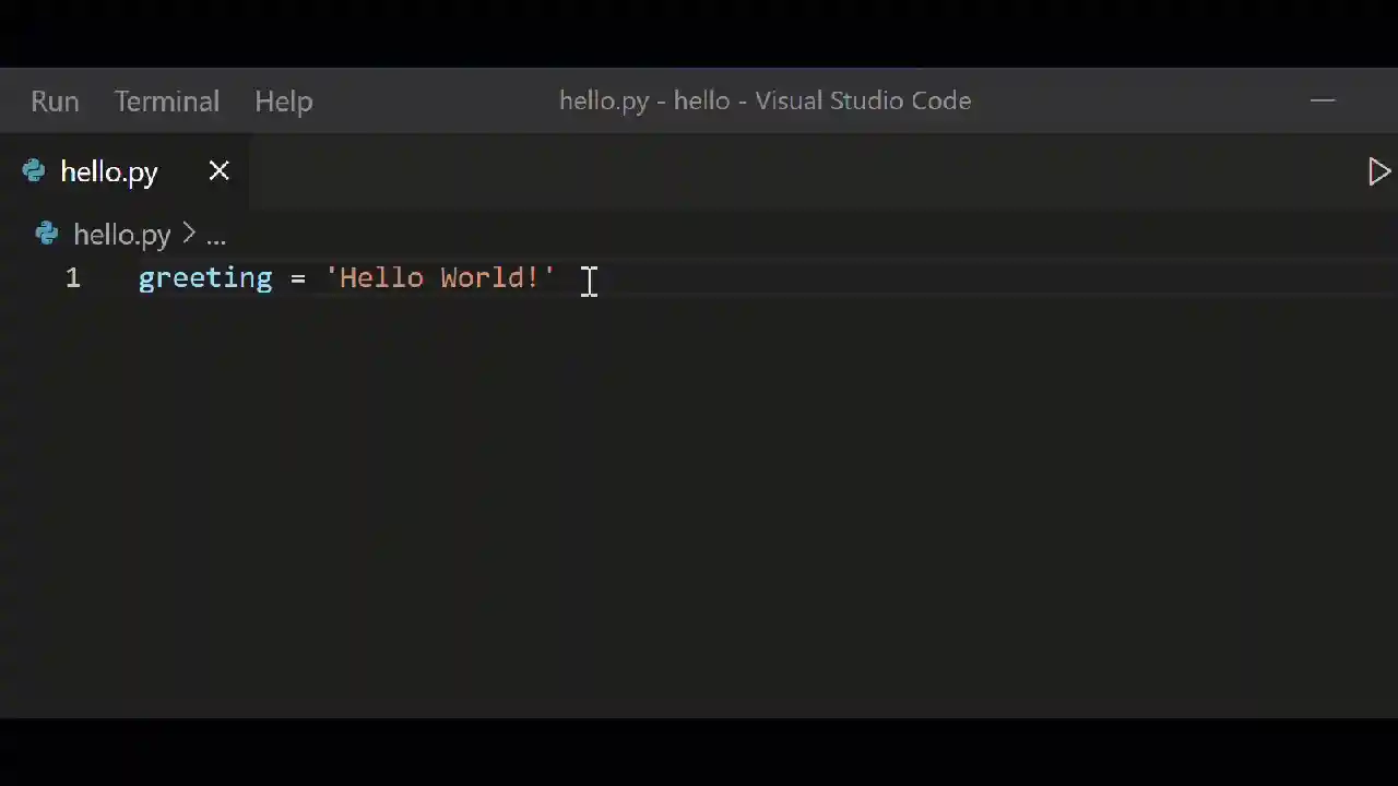 Hello World Example for IntelliSense