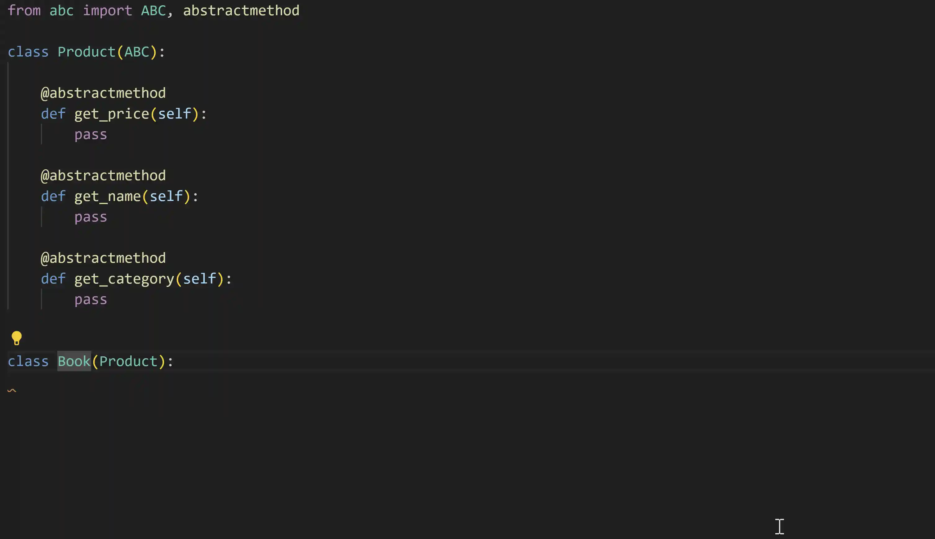 Implement inherited abstract classes