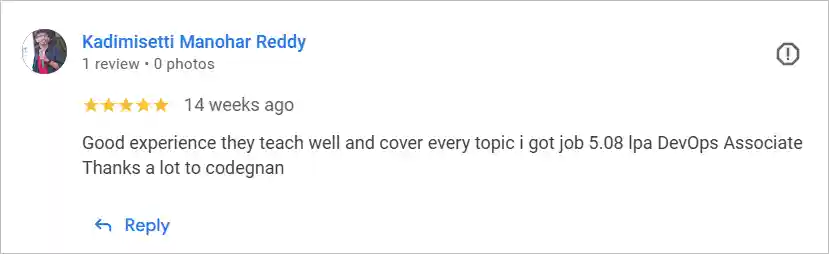 codegann hyderabad course testimonials